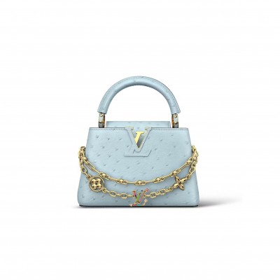 LOUIS VUITTON X TAKASHI MURAKAMI CAPUCINES OSTRICH M13830 (21*14*8cm)